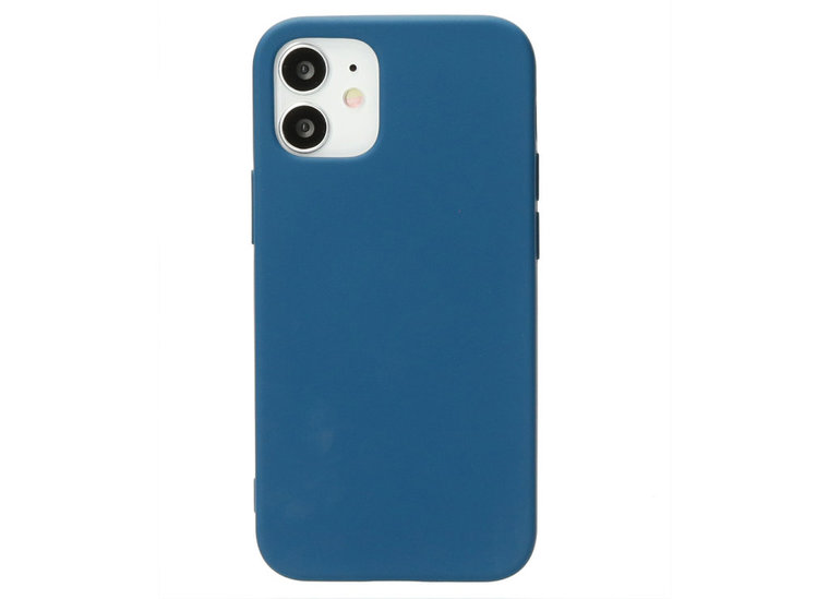 Mobiparts Silicone iPhone 12 mini hoesje Blauw