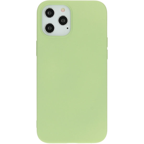 Mobiparts Silicone iPhone 12 Pro Max hoesje Groen