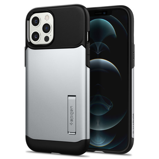 Spigen Slim Armor iPhone 12 Pro Max hoesje Zilver