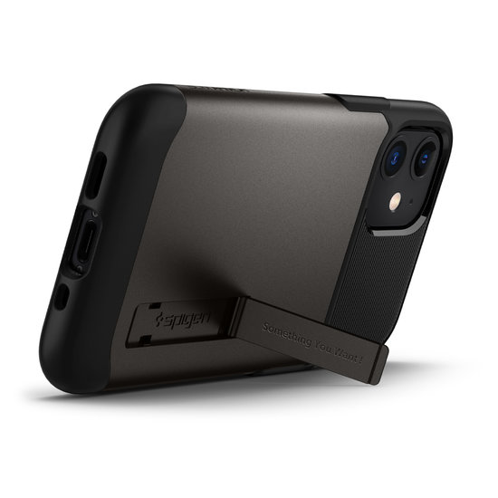 Spigen Slim Armor iPhone 12 mini hoesje Gun Metal