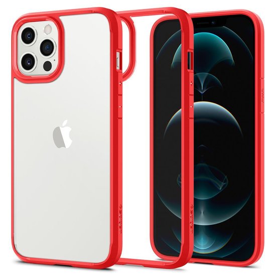 Spigen Ultra Hybrid iPhone 12 Pro Max hoesje Rood