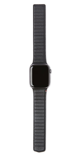 Decoded Magnetic Traction Leather Apple Watch 40 mm bandje Zwart