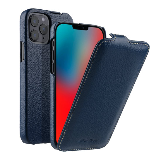 Melkco Leather Jacka iPhone iPhone 12 Pro Max hoesje Blauw