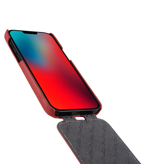 Melkco Leather Jacka iPhone iPhone 12 Pro Max hoesje Rood