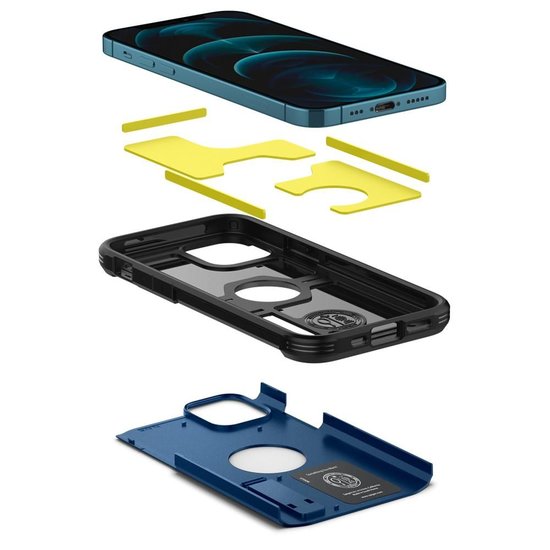 Spigen Tough Armor iPhone 12 Pro / iPhone 12 hoesje Navy