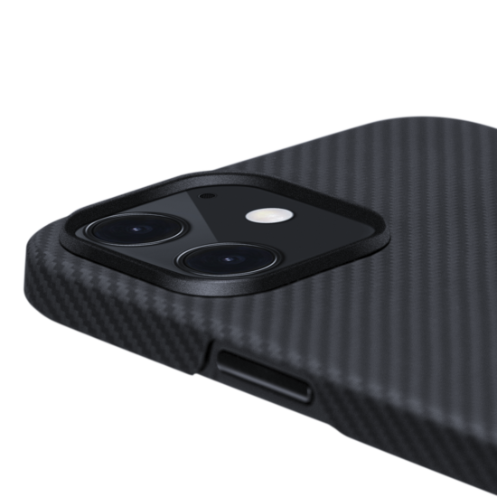 Pitaka Air iPhone 12 Pro Max aramid fiber hoesje Zwart