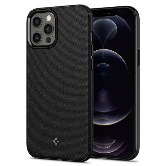 Spigen Mag Armor iPhone 12 Pro / iPhone 12 hoesje Zwart