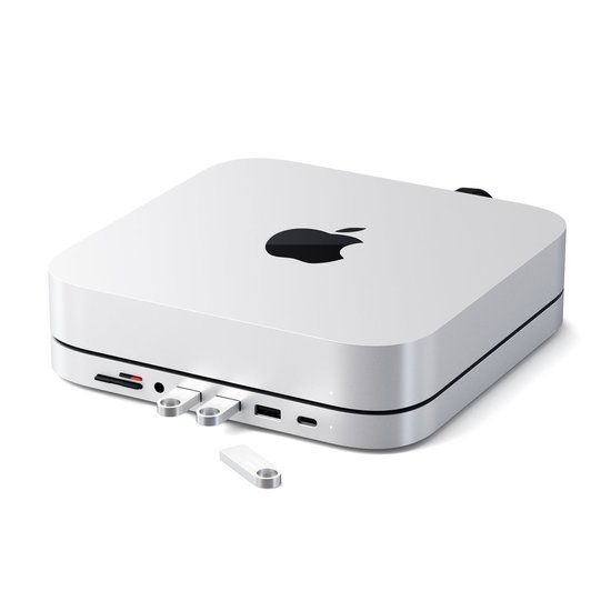 Satechi Mac Mini stand en USB-C hub Zilver