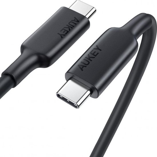 Aukey 100 watt USB-C kabel 1 meter Zwart