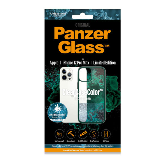 PanzerGlass ClearCase iPhone 12 Pro Max hoesje Groen