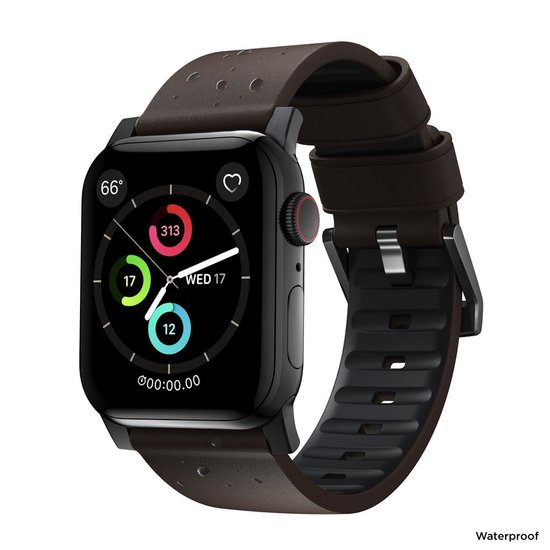 Nomad Active Pro Leather Apple Watch 44 / 42 mm bandje Bruin