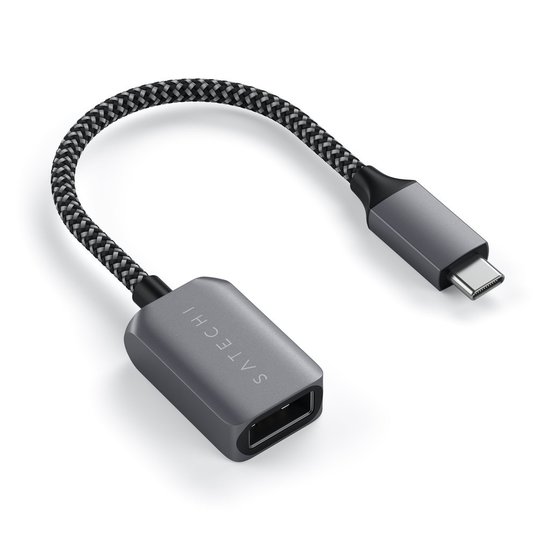 Satechi USB-C naar USB-A 3.0 adapter Grijs