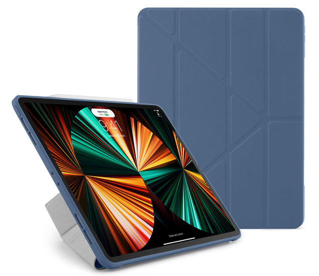 Pipetto Origami TPU iPad Pro 2021 12,9 inch hoesje Navy