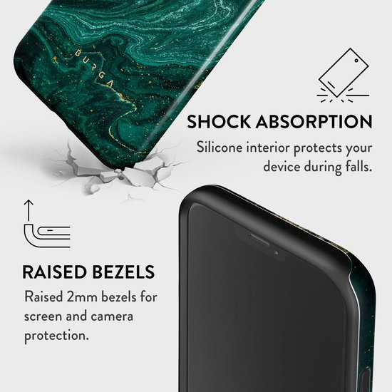 Burga Tough iPhone 12 Pro / iPhone 12 hoesje Emerald Pool