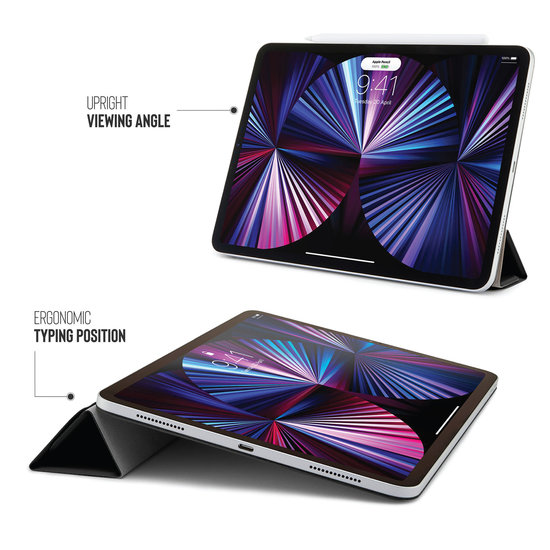 Pipetto Origami Luxe Folio&nbsp;iPad Pro 2021 11 inch hoesje Zwart