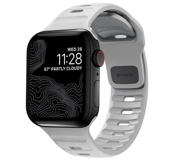 Nomad Sport FKM Apple Watch 44 / 42 mm bandje Grijs