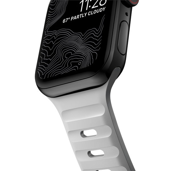 Nomad Sport FKM Apple Watch 44 / 42 mm bandje Grijs