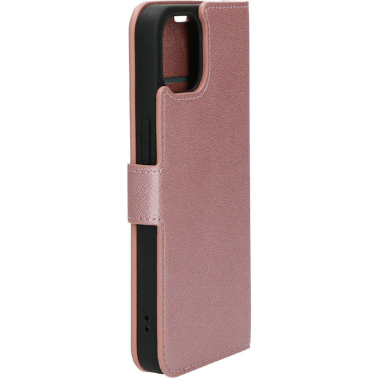 Mobiparts Saffiano Wallet iPhone 13 mini hoesje&nbsp;Roze