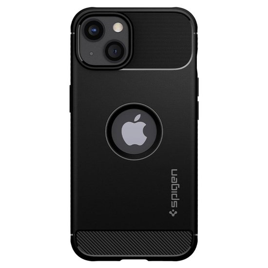 Spigen Rugged Armor iPhone 13 hoesje Zwart