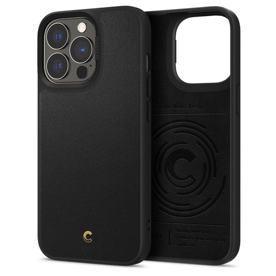 Spigen Ciel Leather iPhone 13 Pro hoesje Zwart