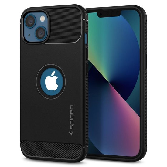 Spigen Rugged Armor iPhone 13 mini hoesje Zwart