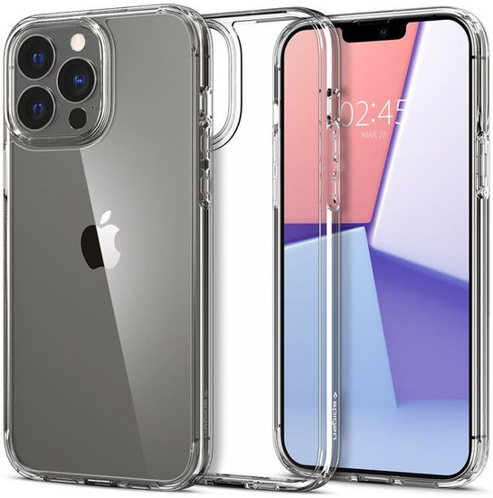 Spigen Crystal Hybrid iPhone 13 Pro hoesje Transparant