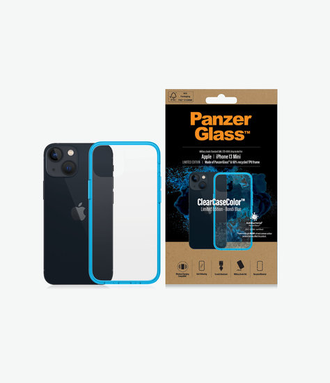 PanzerGlass ClearCase iPhone 13 mini hoesje Blauw