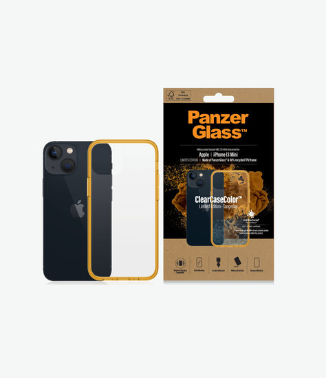 PanzerGlass ClearCase iPhone 13 mini hoesje Oranje