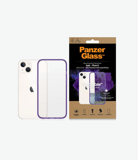 PanzerGlass ClearCase iPhone 13 hoesje Paars