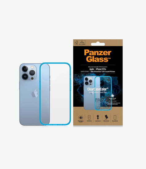 PanzerGlass ClearCase iPhone 13 Pro hoesje Blauw