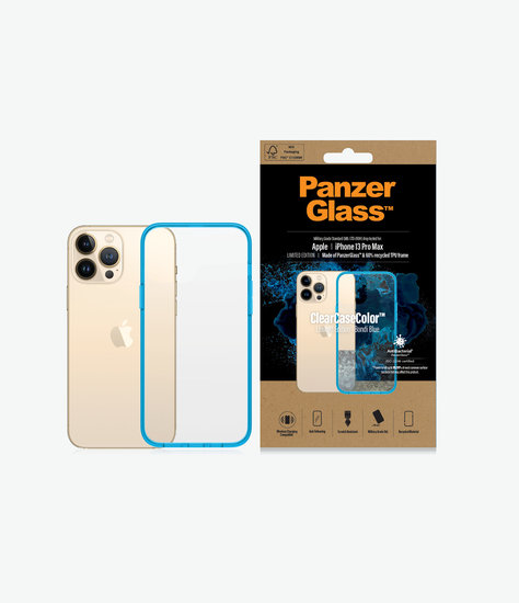 PanzerGlass ClearCase iPhone 13 Pro Max hoesje Blauw