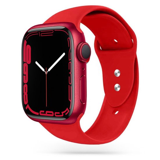 TechProtection siliconen Apple Watch 45 / 44 / 42 mm bandje Zwart