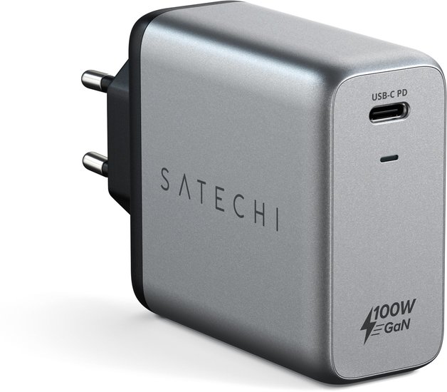 Satechi USB-C 100 watt oplader GAN&nbsp;charger Grijs