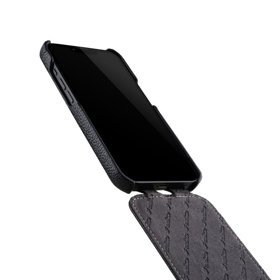 Melkco Leather Jacka iPhone 13 Pro hoesje Zwart LC