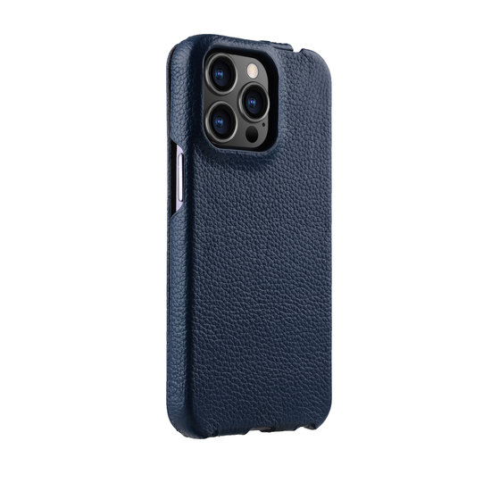 Melkco Leather Jacka iPhone 13 Pro hoesje Navy LC