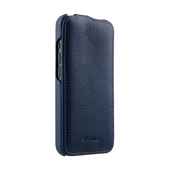 Melkco Leather Jacka iPhone 13 Pro hoesje Navy LC