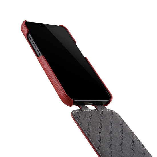 Melkco Leather Jacka iPhone 13 Pro hoesje Rood