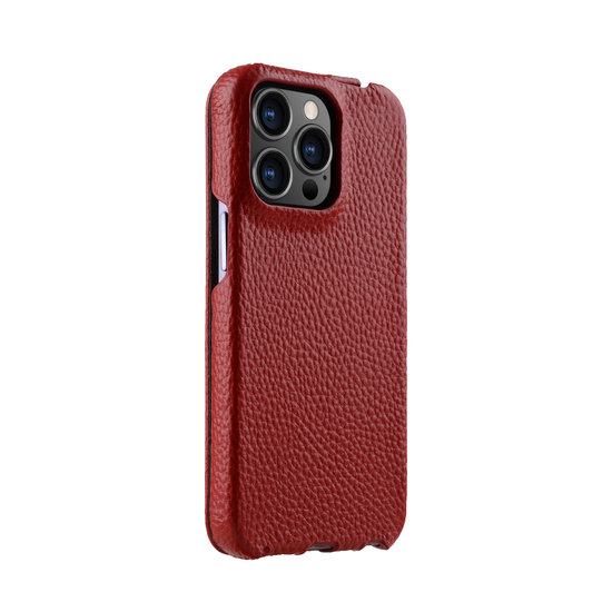 Melkco Leather Jacka iPhone 13 Pro hoesje Rood