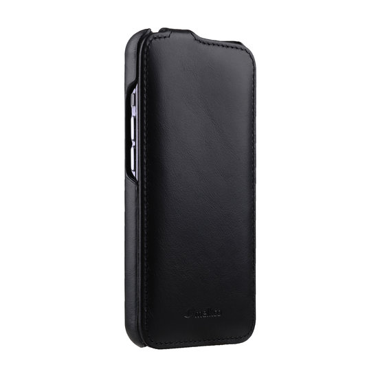 Melkco Leather Jacka iPhone 13 hoesje Zwart