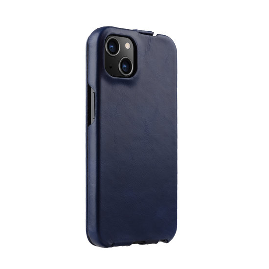 Melkco Leather Jacka iPhone 13 hoesje Navy