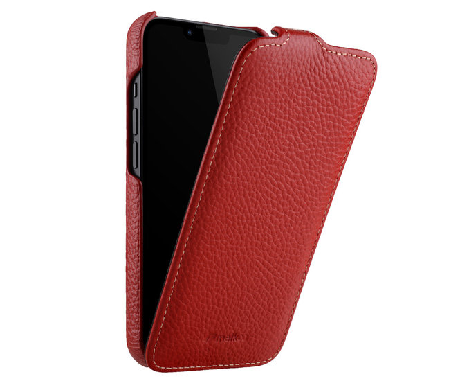 Melkco Leather Jacka iPhone 13 Pro Max hoesje Rood