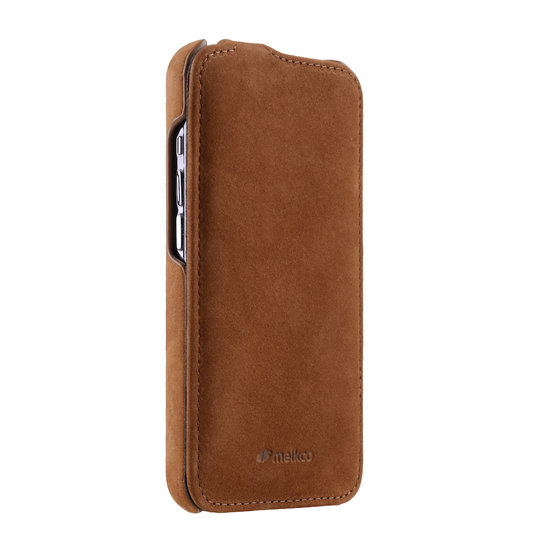 Melkco Leather Jacka iPhone 13 Pro Max hoesje Bruin LC