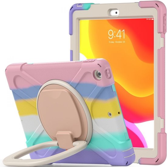 TechProtection Armor iPad 2021 / 2020 10,2 inch hoesje Rainbow