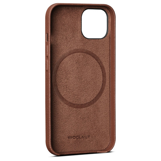 Woolnut Leather MagSafe iPhone 13 hoesje Cognac