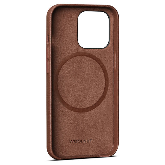 Woolnut Leather MagSafe iPhone 13 Pro hoesje Cognac