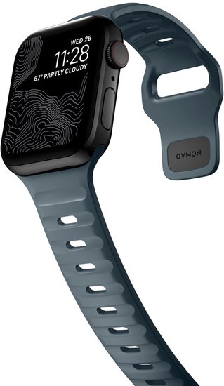 Nomad Sport FKM Apple Watch 45 / 44 / 42 mm bandje Blauw