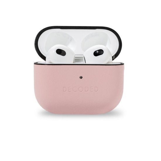 Decoded Leather leren AirPods 3 hoesje Roze