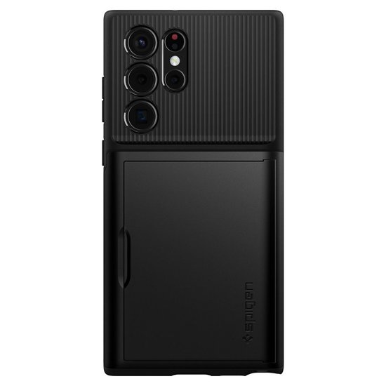 Spigen Slim Armor CS Galaxy S22 Ultra hoesje Zwart