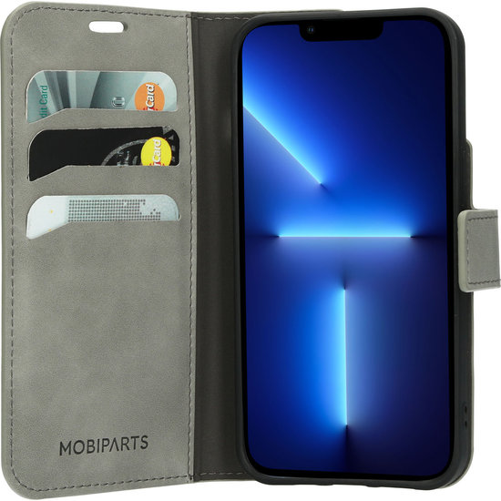 Mobiparts Classic Wallet iPhone 13 Pro hoesje Grijs