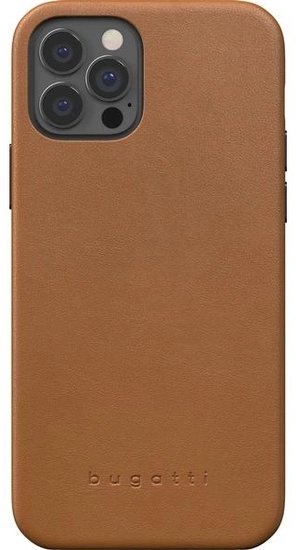 Bugatti Leather Snap iPhone 12 Pro Max hoesje Cognac